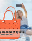 Replacement Rivets for Bogg Bag,4 Pack Blank White Replacement Rivets for Beach Tote Bag Repair Buttons for Handle Straps Accessories