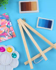 6PCS Wood Easels, 9 Inches Tabletop Easels, Tripod, Painting Party Easel, Kids Student Tabletop Easels for Painting, Art Craft Painting Easel Stand for Artist Adults Students