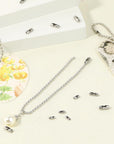 100Pcs Ball Chain Connector Silver Beaded Chain Fits for 1.5/2.0/2.4/3.2Mm Beaded Ball Chain Jewelry Making Accessories Clips for DIY Crafts