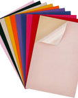 20PCS Mixed Color Velvet Adhesive Back Sheet 11.6" X 7.8" Jewelry Box Liner Fabric with Reclosable Plastic Box, Durable and Water Resistant for Chrismas Art and Craft Making