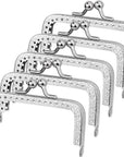 5 PCS Metal Purse Frame, 3.3 Inch Silver Kiss Clasp Frame, Bag Kiss Clasp Lock for DIY Craft,Purse Making,Bag Making