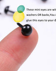 500Pcs Mini Black Plastic Doll Eyes 3Mm 4Mm 5Mm 6Mm Assorted Sizes Small Ball Craft Eyes for Needle Felting Bears Dolls Puppet Plush Animal Sewing Making