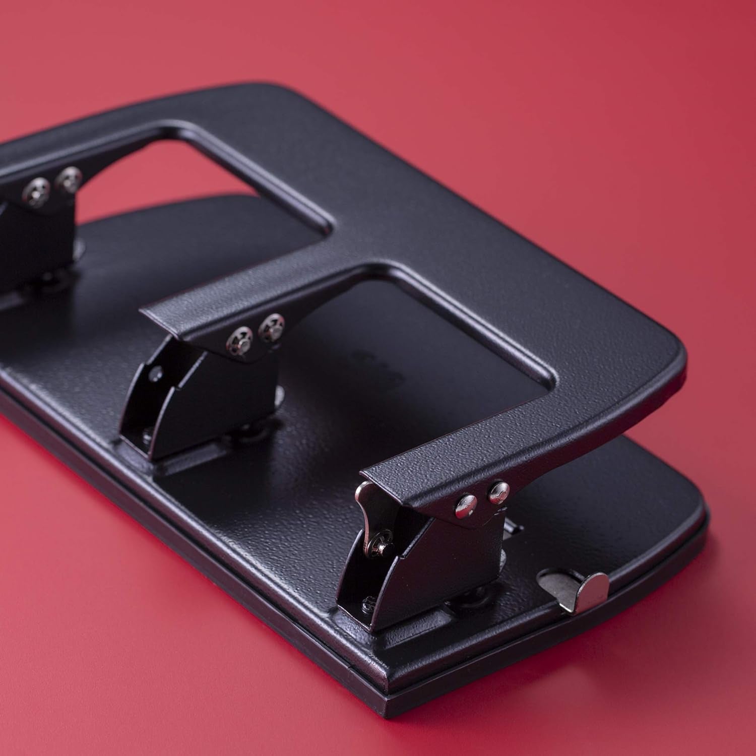 Medium Duty 3 Hole Punch with Ergonomic Handle, 30 Sheet Capacity, Black (90088)