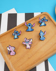 6 Pcs Stitch Pins Cartoon Anime Enamel Pins for Clothing Backpack Hat Decoration Gift for Girls