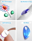 Rhinestone Stickers Self-Adhesive, 1141Pcs Gems for Crafts Bling Jewel Crystal Stickers for DIY Craft Nail Body Makeup Festival