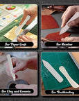Bone Folder & Creaser Tool - 2PCS - Scoring, Folding for Origami, Paper Crafts, Bookbinding, Leather Crafts and Card Making & Folding Paper