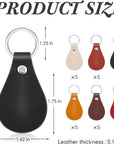 30 Pcs Leather Key Fob Kit for DIY Craft, PU Leather Key Fobs Blanks with Rivets and Key Rings for Laser Engraving Keychain Making Leather Working (Multi Colors)