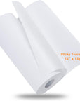 Sticky Self-Adhesive Tear Away Embroidery Stabilizer Backing 12" X 10 Yd Roll - Medium Weight for Napped Fabric & Hoop Less Embroidery