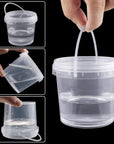 15 Pack 8 Oz Slime Containers with Lids and Handles,Mini Toy Storage Case
