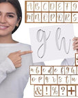 6 Inch Large Letter Stencils for Painting on Wood, Canvas & More - 55 Reusable Calligraphy Alphabet Stencils, Numbers, Mandala Designs - Farmhouse and Welcome Signs, Holidays, Craft Projects