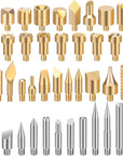 43 Pieces Wood Burning Tip Set Including Letter Number Symbol Wood Burning Tip Wood Burning Alphabet Tips Alphabet Number Template for DIY Embossing and Carving Crafts Wood Burning