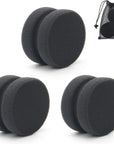 Paint Sponge Applicator 3Pcs,  Black Detail Painting Sponge Double-Side Art Craft round Sponge for Car Waxing, Wall Repairing Kitchen Cleaning Sponges with Storage Mesh Bag (Blue)