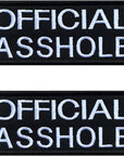 2 Pcs Tactical Funny Official Asshole Patch Hook and Loop Embroidered Fastener Applique Emblem for Caps,Jacket,Backpacks,Vest,Coat,Work Uniform,Harness,Diy Clothing,Patch Collect