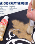 Rub N Buff Wax Metallic Finish - Rub N Buff European Gold 15Ml Tube - Versatile Gilding Wax for Finishing Furniture Antiquing and Restoration - Rub and Buff Colors Single Tube
