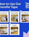 Clear Transfer Tape for Vinyl - 6" X 100' Roll, Made in USA, Vinyl Transfer Tape for Cricut & Silhouette Cameo, Medium to High Tack Transfer Tape for Cricut Vinyl Decals & Stickers