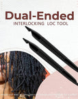 Double Ended Crochet Hooks, Dread Needle Double Headed Dreadlock Crochet Hook Styling Dread Knit Durable Hair Making Interlocking Tool for Locs(1Pcs)