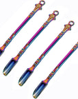 Mini Spoon Metal Medicine Spoon Shovel,Mini Shovel Home Supplies Pendants Necklace (Rainbow)