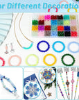 700 Pieces Glass Beads for Jewelry Making, 28 Colors 8Mm Crystal Bracelet and DIY Craft Beads Kit