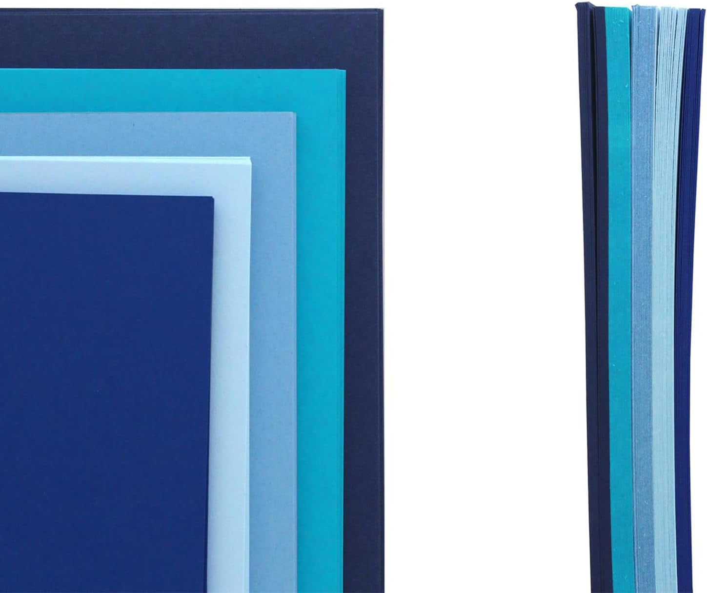 PA Paper Accents Stash Pack Cardstock Pack 12" X 12" Blues Colored Cardstock Paper for Card Making, Scrapbooking, Printing, Quilling and Crafts, 65Lb., 40 Pieces