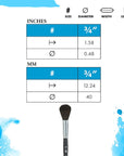 Aqua Elite Paintbrush, Size 3/4 Inch, Matte Black