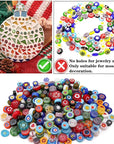 Millefiori Glass Mosaic Tiles for Crafts, Mosaic Glass Pieces,No-Hole Millefiori Glass Beads, Mosaic for Christmas Ornaments,Mosaic Jewelry