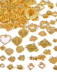 100 Gram Metal Charms for Jewelry Making, Silver & Gold, Bulk Pack for Bracelets, Necklaces, Crafts