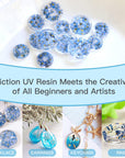 UV Resin Kit with Light, Crystal Clear Hard Resin Glue Sunlight Curing UV Resin Beginner Kit for Jewelry, Coating, and Casting, DIY Craft