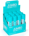 12 Jumbo Glue Sticks, 1.4 Oz All Purpose Stick Glue, Strong Hold, Easy Stick, Quick Drying, Non-Toxic, Scrapbooking Supplies for Home, School and Office