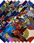 100 Pcs 10 X 10 Inches Cotton Fabric Square No Repeat Patchwork Fabrics Cotton Printed Craft Fabric Patchwork Bundles Quilting Fabric Craft for DIY Sewing Cloths Handmade Accessories (African)