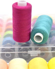 72Pcs 36 Colors Prewound Bobbins and Thread Spools for Hand & Machine Sewing, Emergency and Travel, DIY and Home, 36 Colors 400 Yards per Polyester Thread Spools