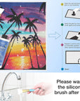 Updated Diamond Painting Sealer 2 Pack 500ML with Silicone Brush, 5D Diamond Painting Glue Accessories Permanent Hold & Shine Effect for Diamond Painting and Jigsaw Puzzles (17.6 OZ)