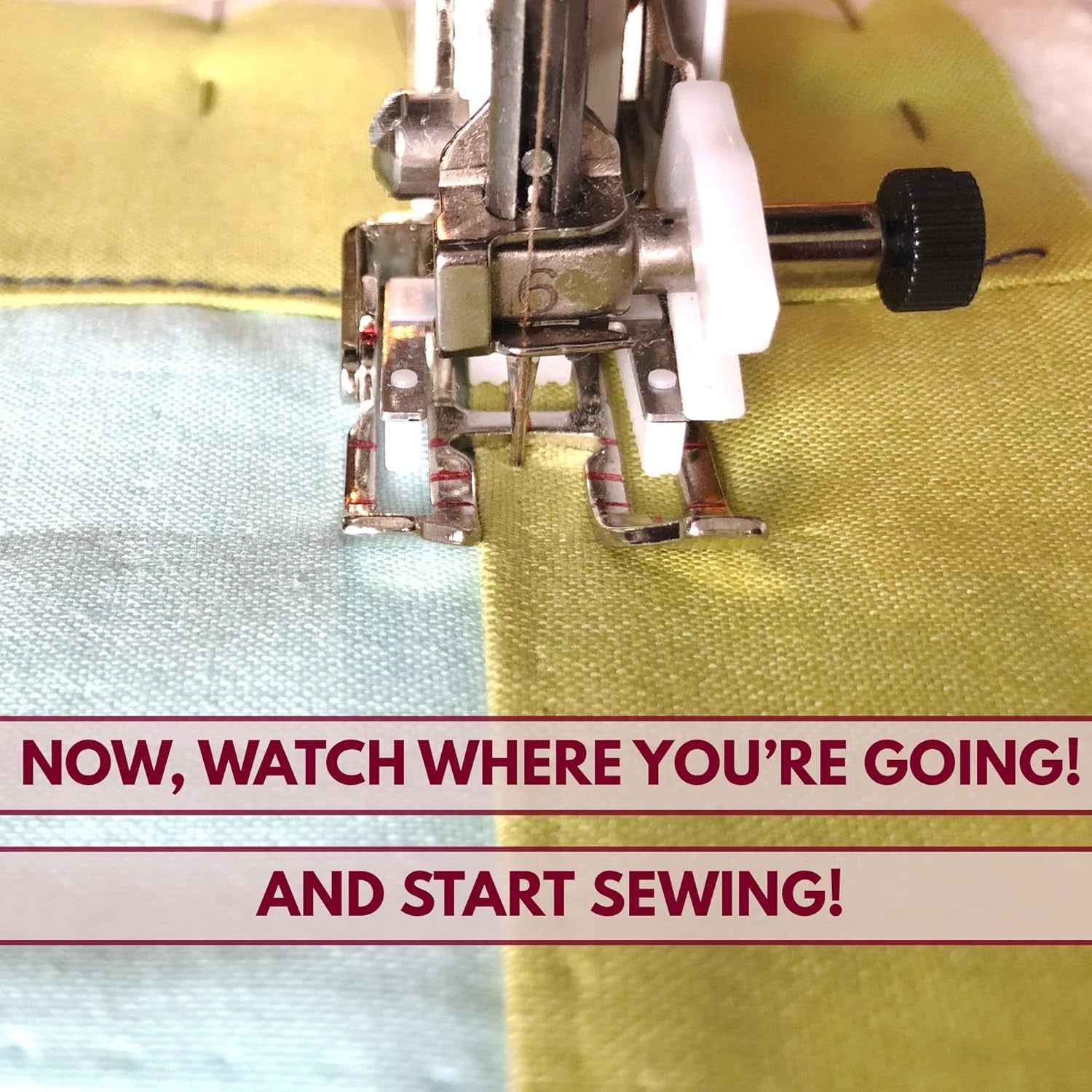 Open Toe Walking Foot for Quilting and Sewing | Stitch through Multiple Layers & Match Prints | Compatible with Most Low-Shank Sewing Machine Models | Brother, Singer, Janome, Babylock, More