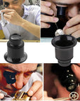 Jewelers Loupe Portable Monocular Magnifier Experimental Tools Magnifying Glass Jewelry Tools for Eye Magnifier Lens Repair Kit(5X 10X 15X 20X 4Pcs)