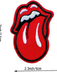 3 PCS Red Lips Tongue Patches Iron on Patches Embroidered Motif Applique Glitter Sequin Decoration Patches DIY Sew on Patch for Jeans Clothing Tattoo Biker Punk Embroidered Applique Sequins Badge