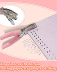 3 Pieces Metal Handheld Paper Punch Single-Hole Tag Punch Set with Plastic Handle for Circle Holes for DIY Craft Tag
