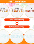 Inspired Embroidery Kit for Beginner Adult Motivational Embroidery Starter Kit Floral Cross Kits Embroidery Hoops Thread Needles for Adults Kids Craft Lover