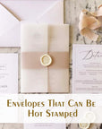 70 Pack Pre-Folded Vellum Jackets for 5X7 Invitations, Vellum Paper 5X7 for Invitations, Transparent Paper Vellum Envelopes for Wedding Invitations Wraps - Translucent Birthday Invitation Paper