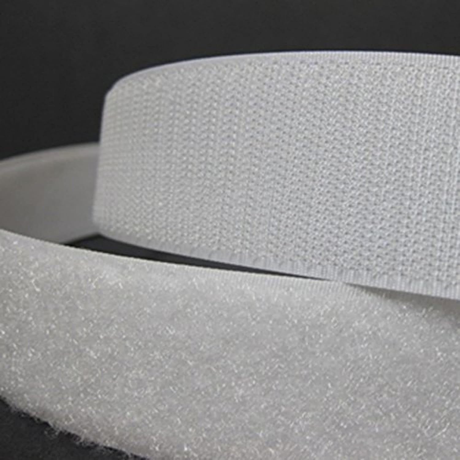 Office Werks 3/4 Inches Wide Hook and Loop Self Adhesive Tape Roll, Heavy Duty Strips, 16 Feet Long Sticky Back Fastener Self-Adhering Performance Flexible Breathable Wrap Tape (White)