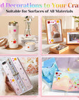 4100Pcs Gem Stickers for Crafts, 10 Sheets Self Adhesive Gemstones Pearl Jewels Stickers for Kids Crafts, Stick on Gems Pearls for Hair, Bling Rhinestone Stickers for Decoration