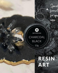 Charcoal Black Mica Powder for Epoxy Resin - 50 Grams - Great for Resin Art and UV Resin - Black Epoxy Resin Color Pigment