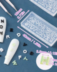 6Sets 3D Letters Nail Art Silicone Molds, Transparent Mini Alphabet Nail Molds, A-Z Letter Resin Molds 26 Alphabets Mold for Women Girls Handmade Nail Art Charms Pendants Jewelry Making Craft