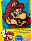 72-75279 Nintendo'S Super Mario Brothers Latch Hook Kit for Beginners, 12" X 12", Multicolor