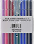 Lepen Porous Point Pen, 10 Count (Pack of 1), Black, Blue, Red, Green, Pink, Lavender, Burgundy