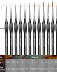 Detail Paint Brushes, Miniature Paint Brushes, 12PC Fine Detail Paint Brush Set, Mini Small Painting Brushes for Art, Crafts, Acrylic, Watercolor, Oil, Model, Face, Warhammer 40K
