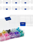 12 Pack Mini Clear Storage Containers with 10 Grid Dividers, Small Plastic Tackle Boxes for Beads, Buttons, DIY Jewelry (2.5 X 5 In)