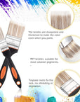 5 Pieces Painting Knife Set Background Blender Brush and Fan Blender Artist Brush Stainless Steel Palette Knife 2 Inch and 1 Inch Landscape Brush for Oil Canvas Acrylic Painting