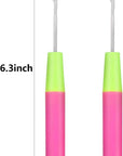 2Pcs Latch Hook Tool, Latch Hook Crochet Needle for Micro Braids, Hair Extension, Feather and Carpet