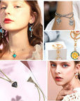 500Pcs Charms Bulk Wholesale Assorted Gold Plated Enamel Pendants Earring for Bracelet Necklace DIY Jewelry Making Craft Supplies