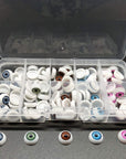 100Pcs/Box 12Mm Doll Eyeballs Half round Acrylic Eyes for DIY Doll Bear Crafts Halloween