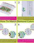 5D Peacock Diamond Painting Kits Hanging Pendants Wall Art Colored Imitation Glass Art Point Drill Crystal Diamond Art Window Pendants Home Garden Wall Door Birthday Festival Gifts